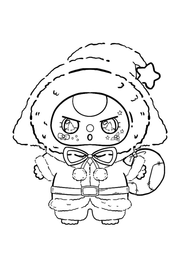 Ảnh tô màu baby three mắt to tròn