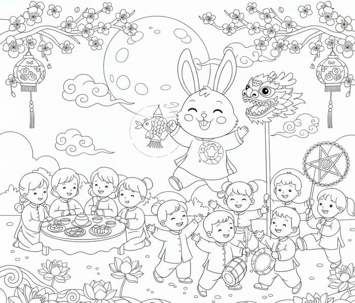 Ảnh trung thu bé rước đèn ông sao