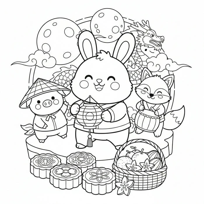 Ảnh trung thu gia đình ngắm trăng rằm