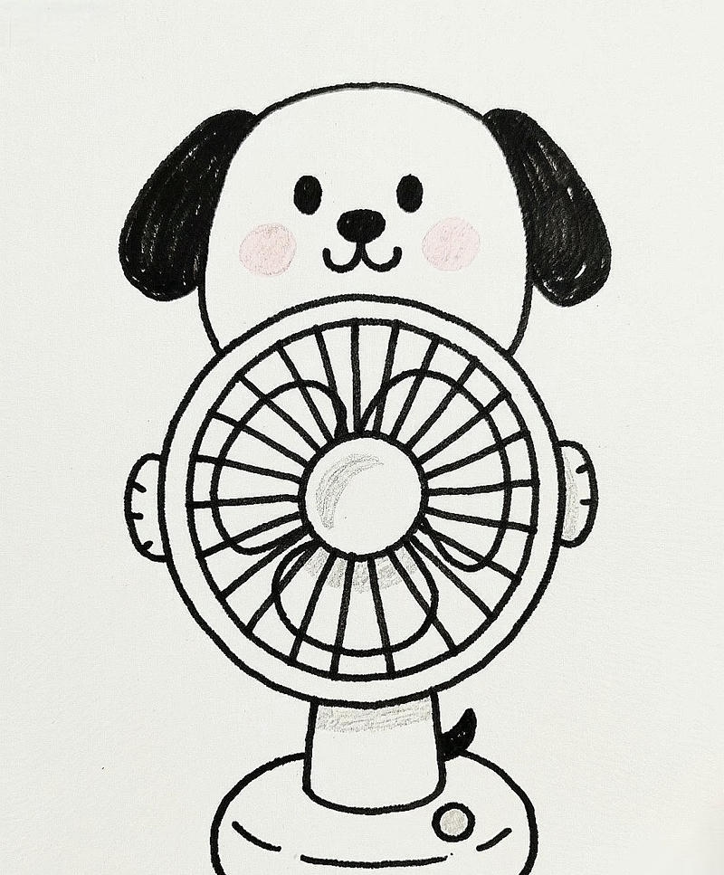 Ảnh vẽ quạt họa tiết mềm mại cho bé