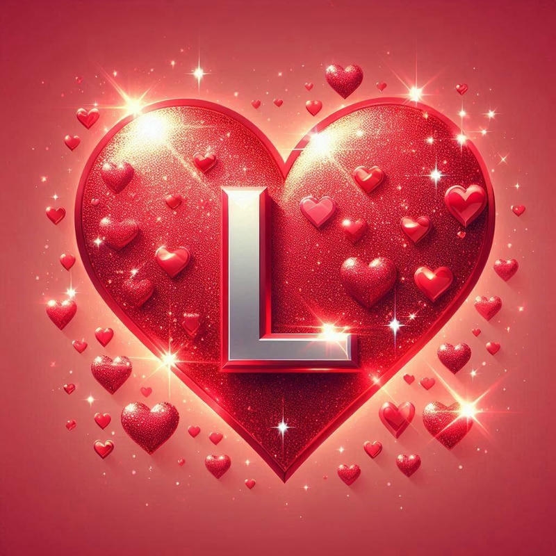 Avatar chữ L với bé mèo Hello Kitty