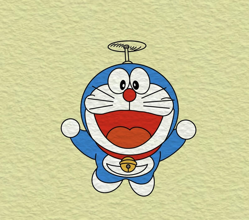 Biểu cảm vui nhộn của mèo máy ảnh doremon chibi