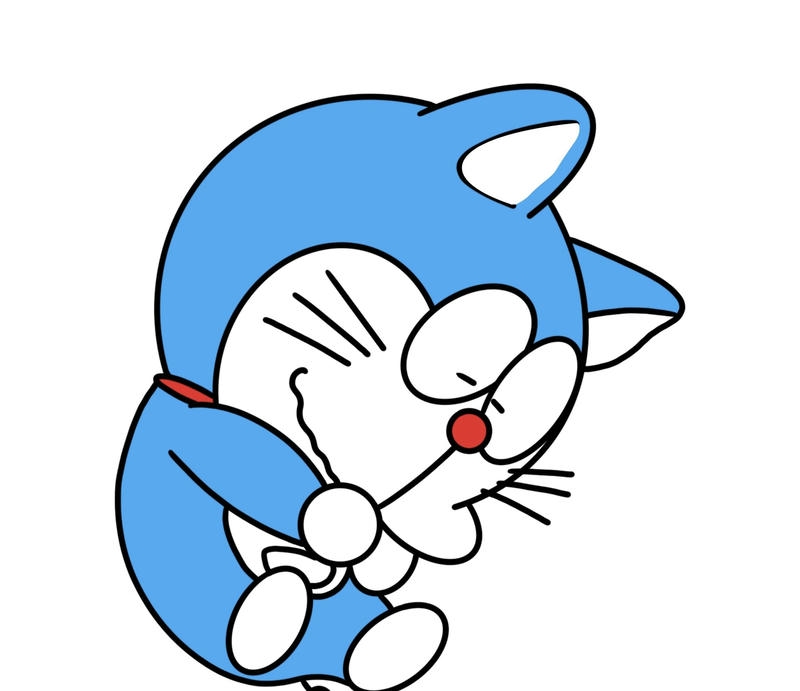 Bức ảnh minh họa mèo máy xanh doremon chibi