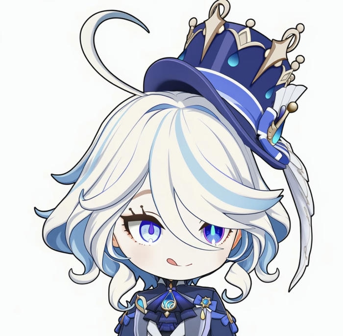 Chibi Furina ánh nhìn dịu dàng