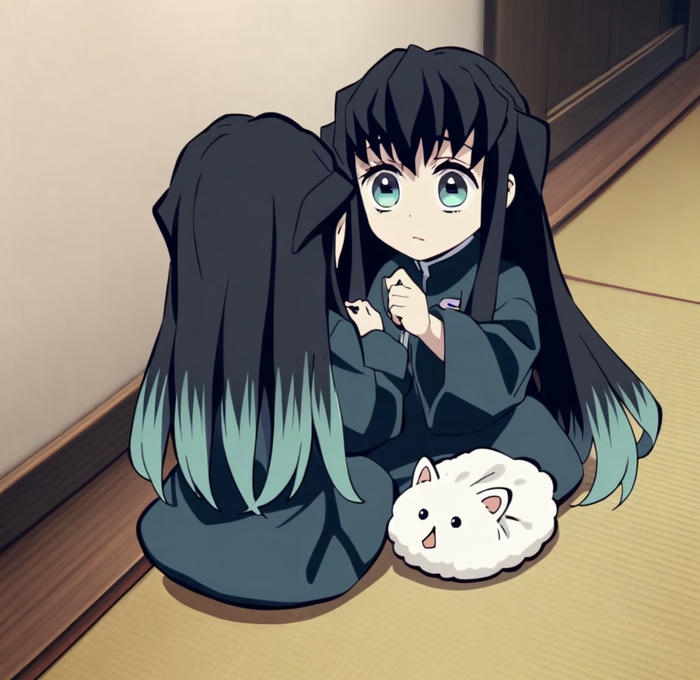 Chibi Muichirou chị em sinh đôi