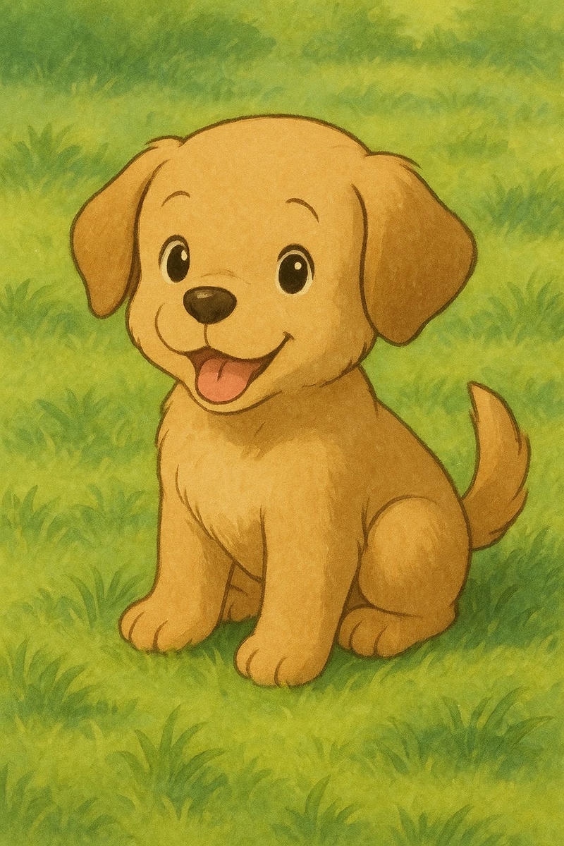 Chibi chú cún con tai cụp ảnh chibi con vật