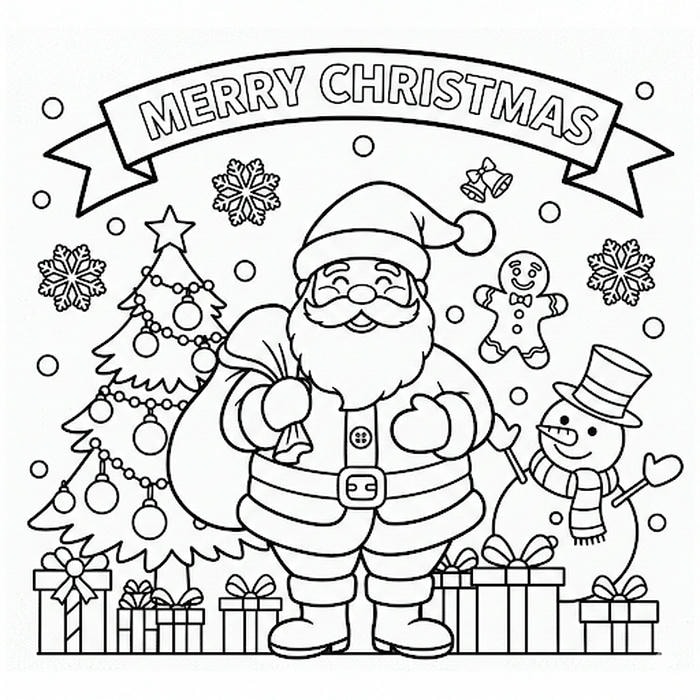 Chủ để lễ hội tô màu Noel