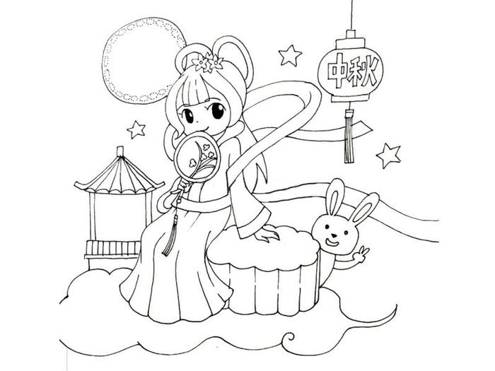 Chủ để trung thu tô màu thiếu nhi