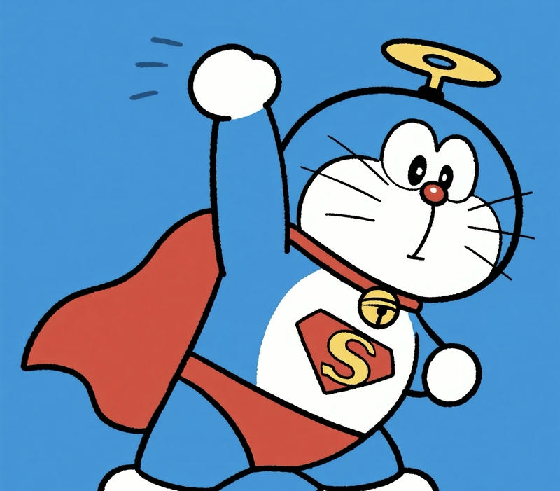 Chú mèo máy Doraemon phiên bản chibi