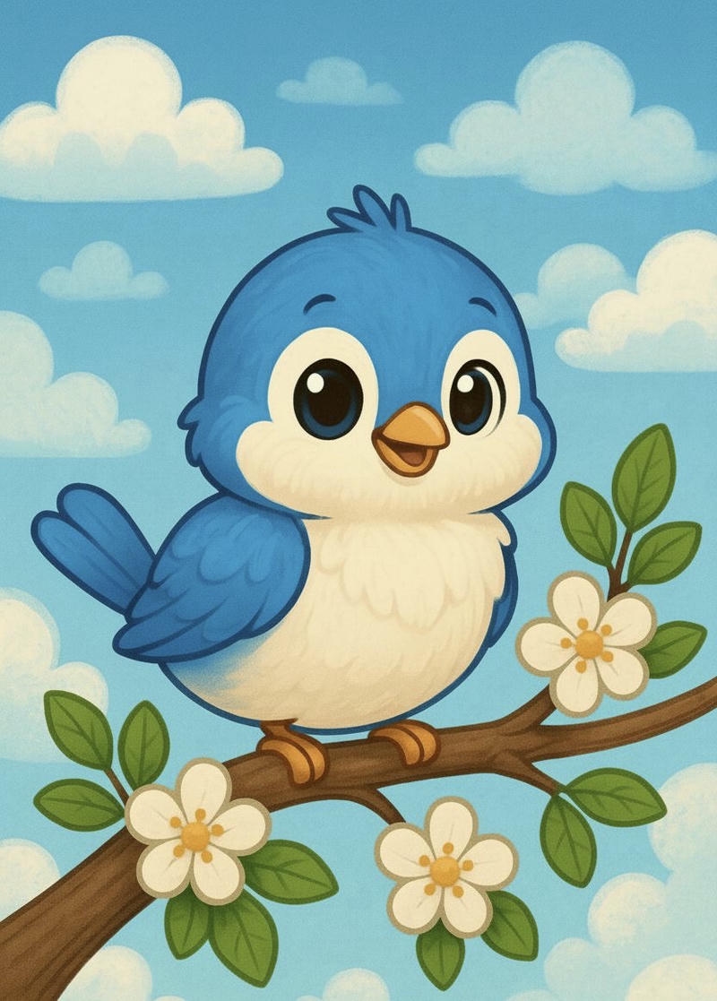 Con chim cute ảnh chibi con vật