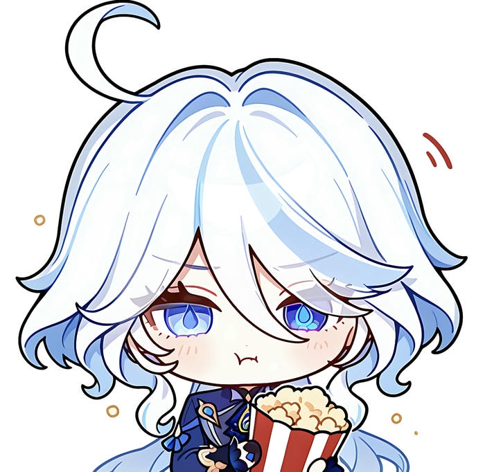 Furina chibi ánh mắt long lanh dễ mến