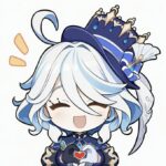 Furina chibi biểu cảm đáng yêu tinh nghịch