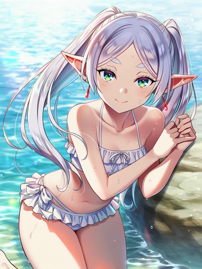 Gái anime mặc bikini trong tạo hình nổi bật