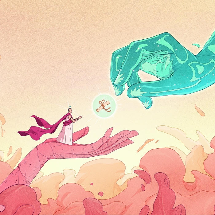 Hình ảnh avatar Tiktok đẹp hai bàn tay bướm phát sáng xanh