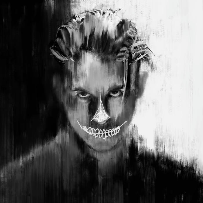 Hình ảnh avatar Tiktok đẹp nam mặt đáng sợ đen trắng ngầu