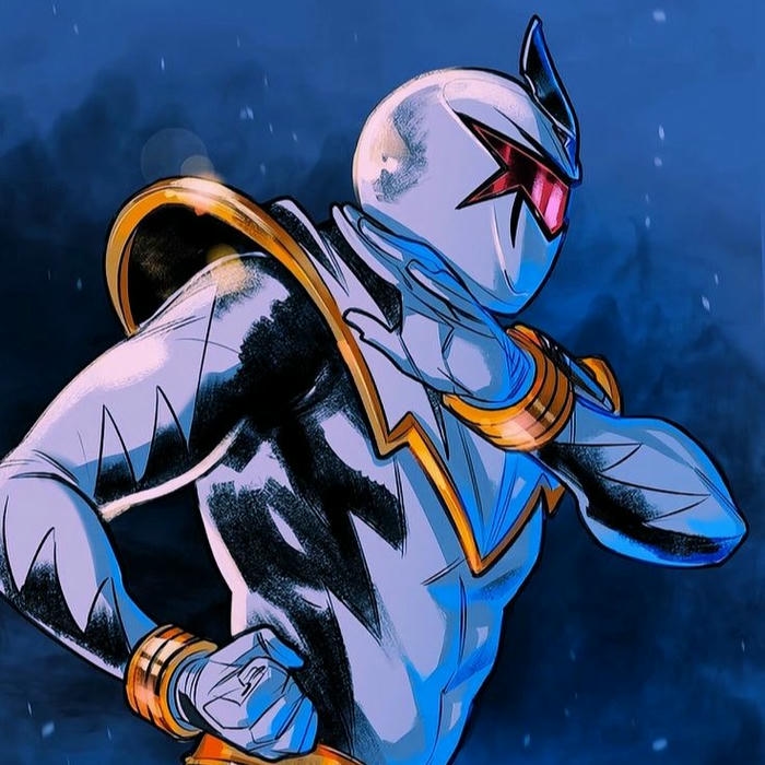 Hình ảnh avatar siêu nhân trắng tạo dáng chạy nhanh