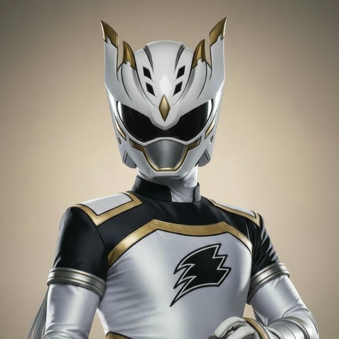 Hình ảnh avatar siêu nhân trắng trang phục thú chiến