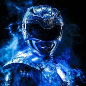 Hình ảnh avatar siêu nhân xanh dương giáp điện quang