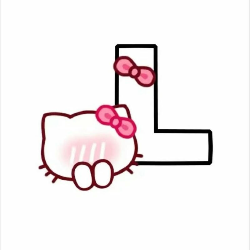 Hình ảnh chữ L trái tim màu hồng lãng mạn