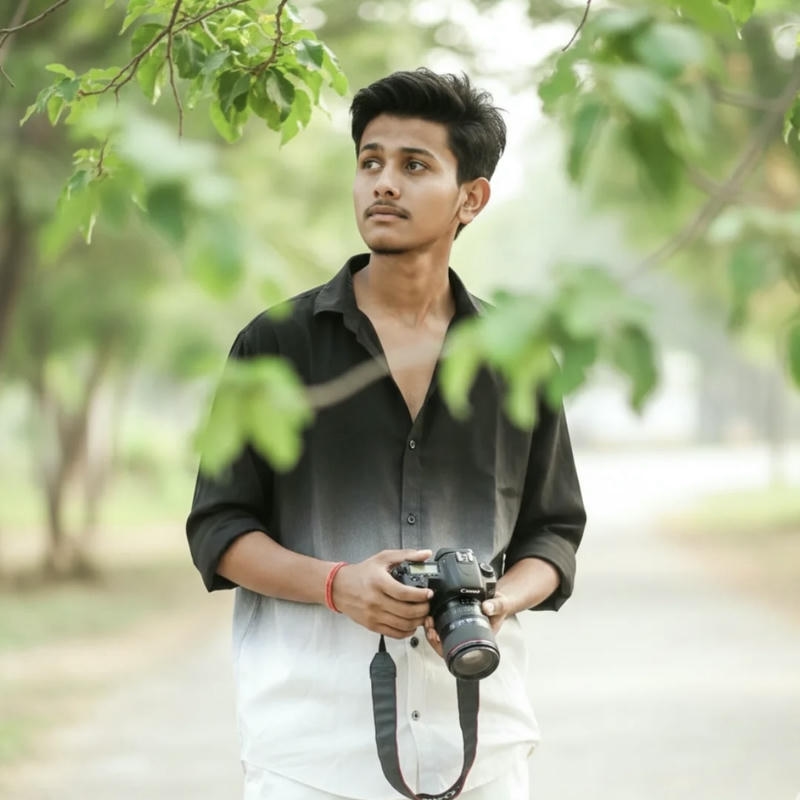 Hình ảnh trai đẹp Ấn Độ cầm máy ảnh