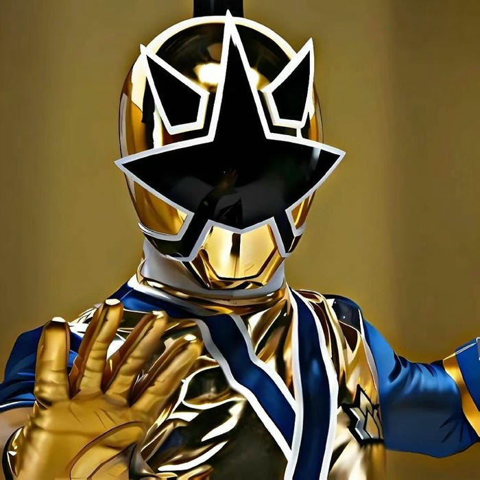 Hình avatar power ranger vàng bộ giáp sừng mạnh mẽ