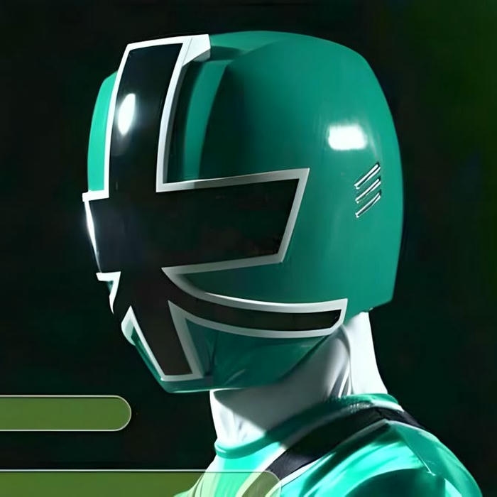 Hình avatar power ranger xanh lá mặt nạ chữ thập