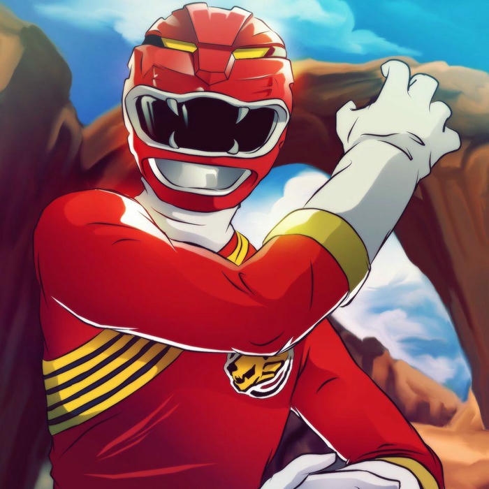 Hình avatar siêu nhân đỏ bay lượn trên không trung