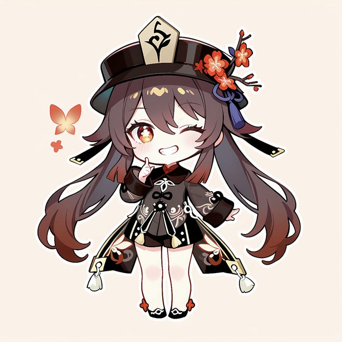 Hình hutao chibi nháy mắt xinh tươi