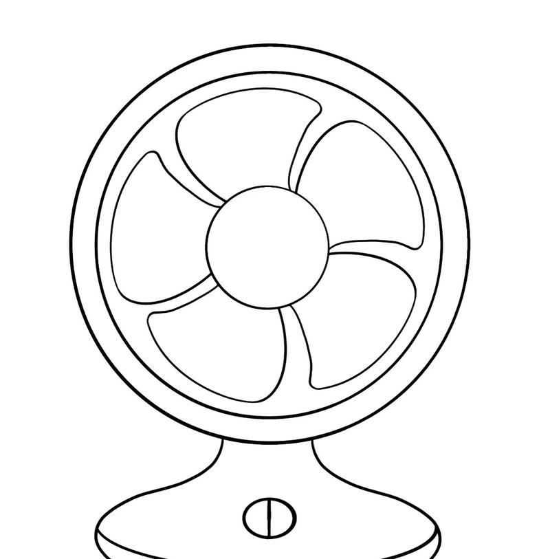 Hình quạt đơn giản dành cho bé tập tô màu