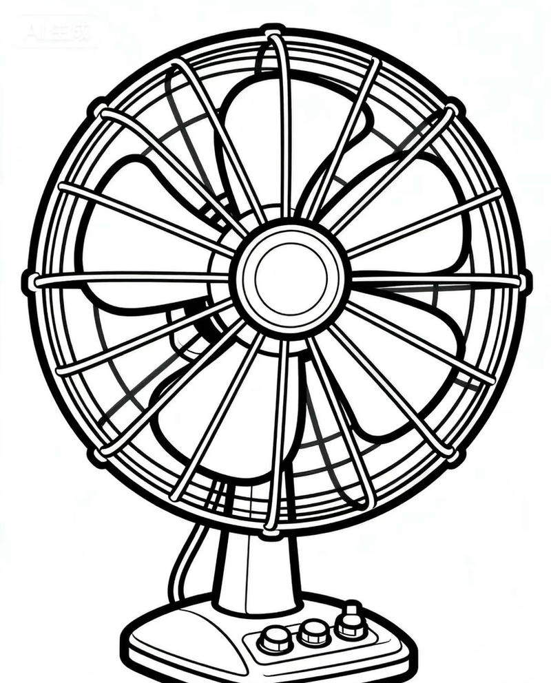 Hình quạt nghệ thuật tô màu nhẹ nhàng