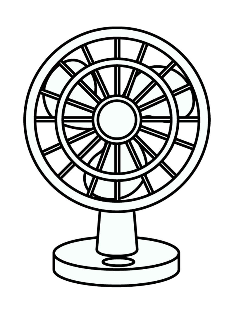 Hình quạt trang trí nghệ thuật giúp bé tô màu