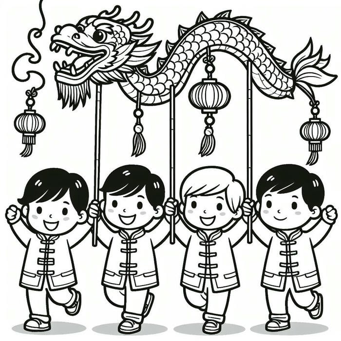 Hình tô màu trẻ em vui chơi