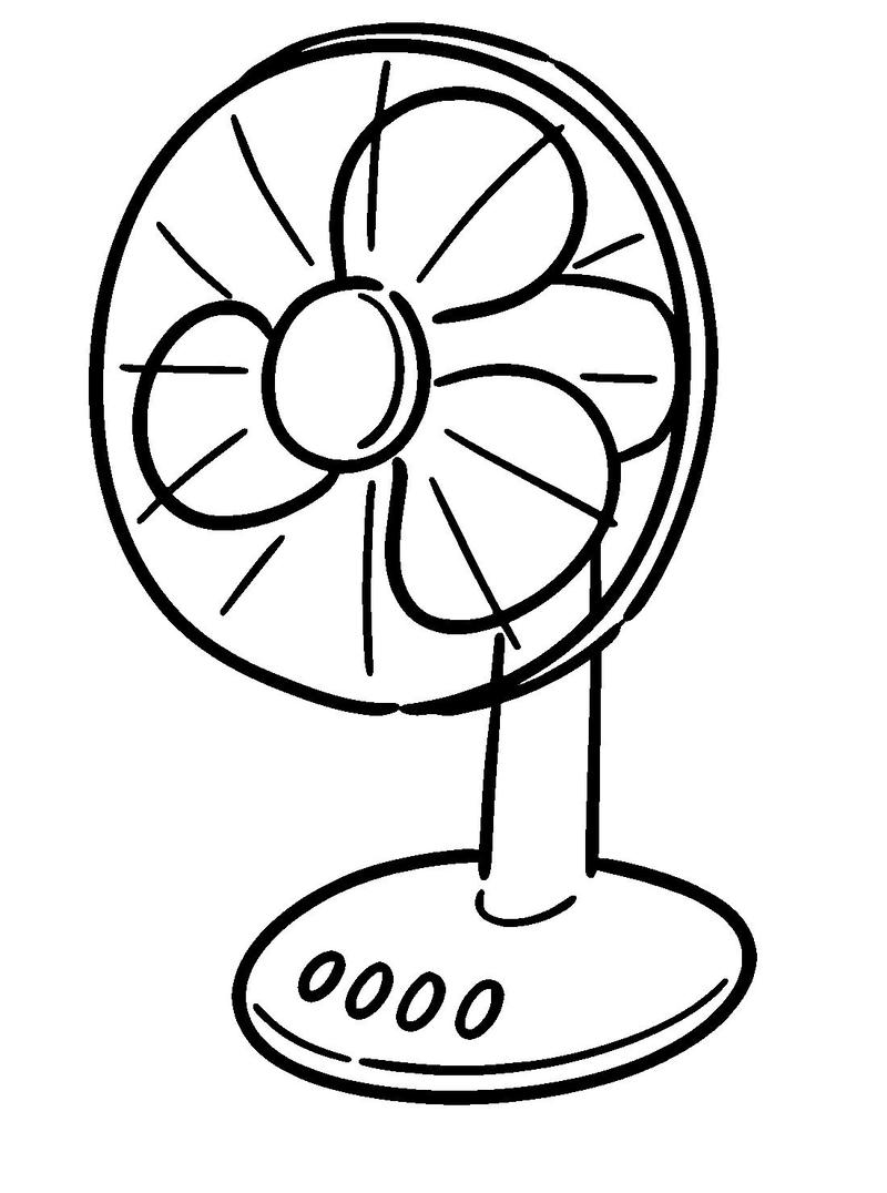 Hình vẽ quạt truyền thống cho bé tập tô màu