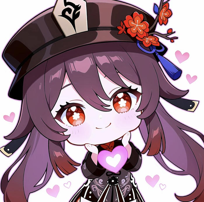 Hutao chibi cười thả tim cute nhất