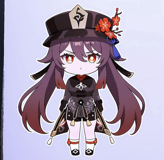 Hutao chibi đội mũ trông cực xinh