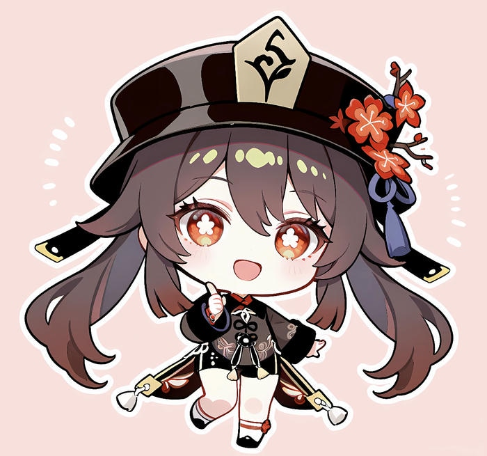 Hutao chibi với đôi mắt long lanh