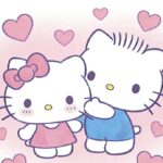 Kitty phong cách chibi dễ thương tông màu ngọt ngào