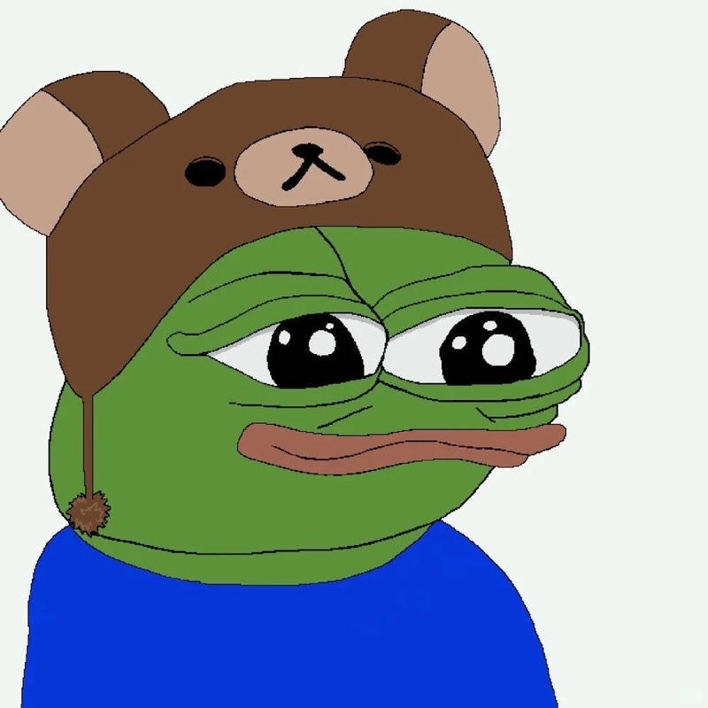 Meme ếch xanh hài với biểu cảm ngạc nhiên