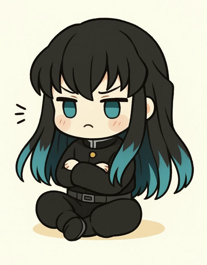 Muichirou chibi trông đang tức giận