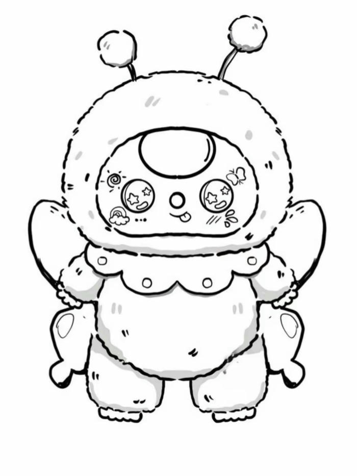 Tô màu baby three con bướm xinh