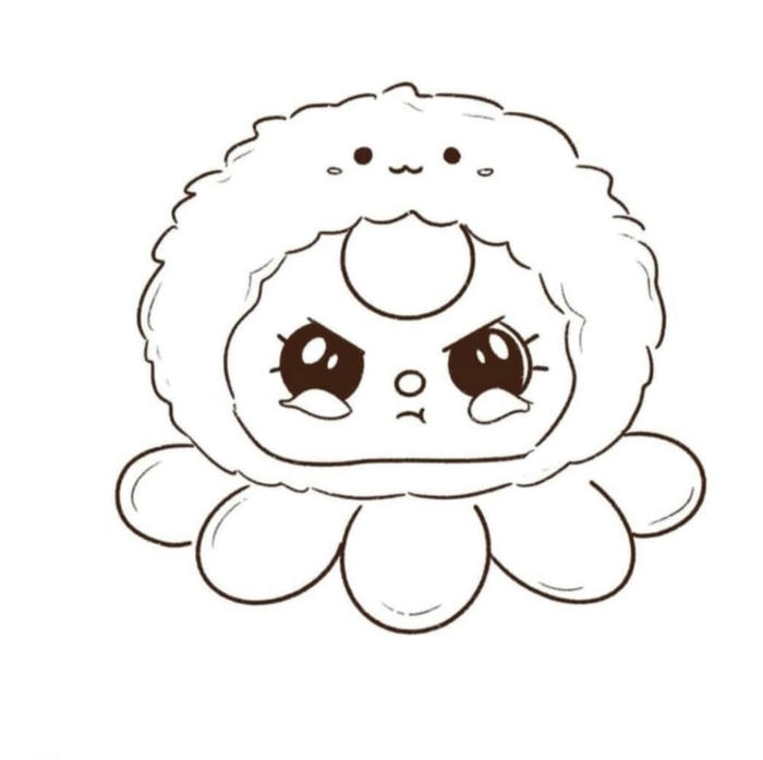 Tô màu baby three mắt to long lanh