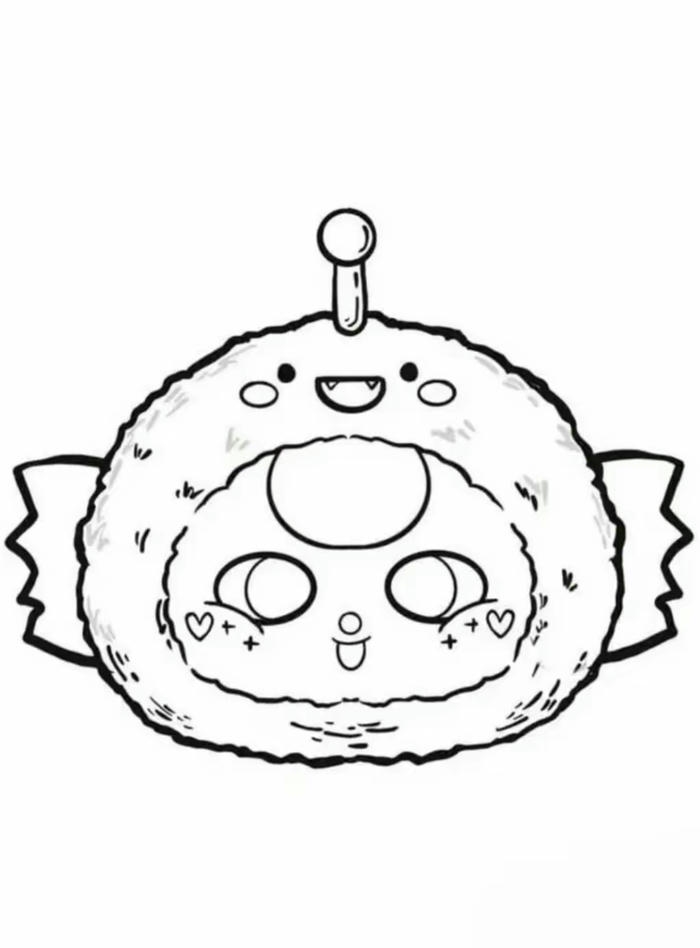 Tô màu baby three phiên bản hải sản