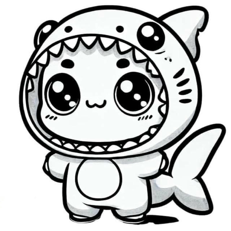 Tô màu con vật baby three cute