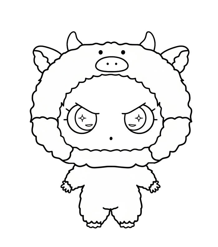 Tranh tô màu baby three con cừu