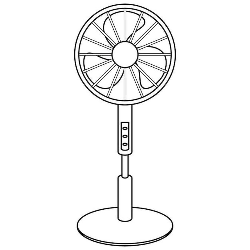 Tranh vẽ quạt cổ điển đơn giản cho bé tập tô