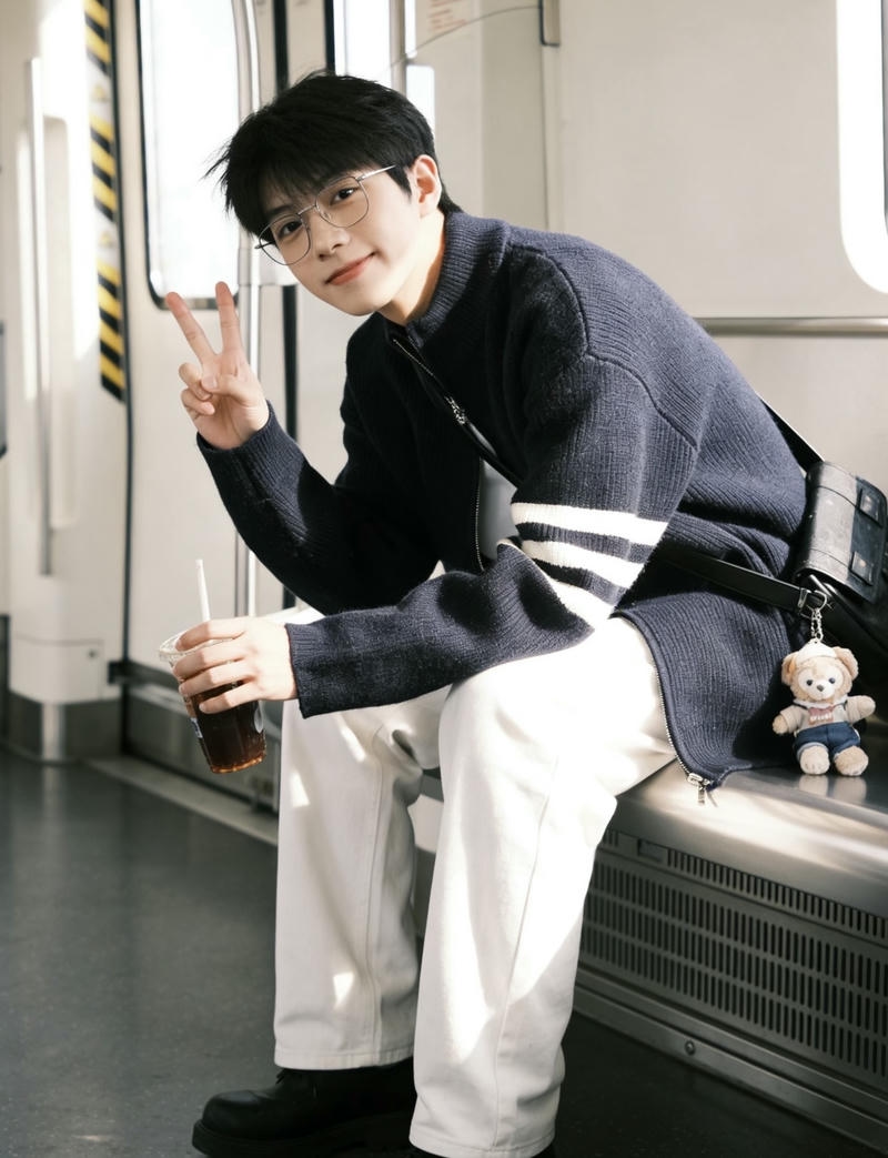 Vẻ nam tính trai đẹp đeo kính gương mặt đẹp trai ấn tượng