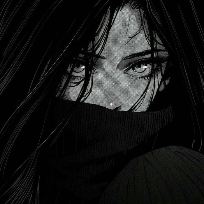 ảnh anime che mặt bóng đổ dài