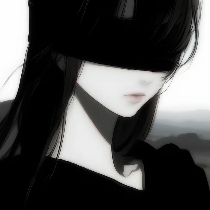 ảnh anime che mặt nền tối