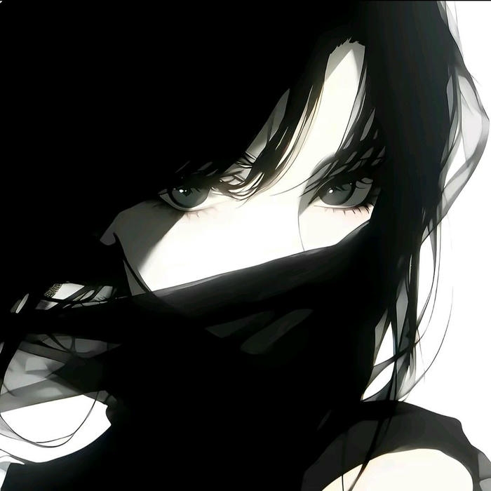 ảnh anime che mặt tóc phủ nhẹ