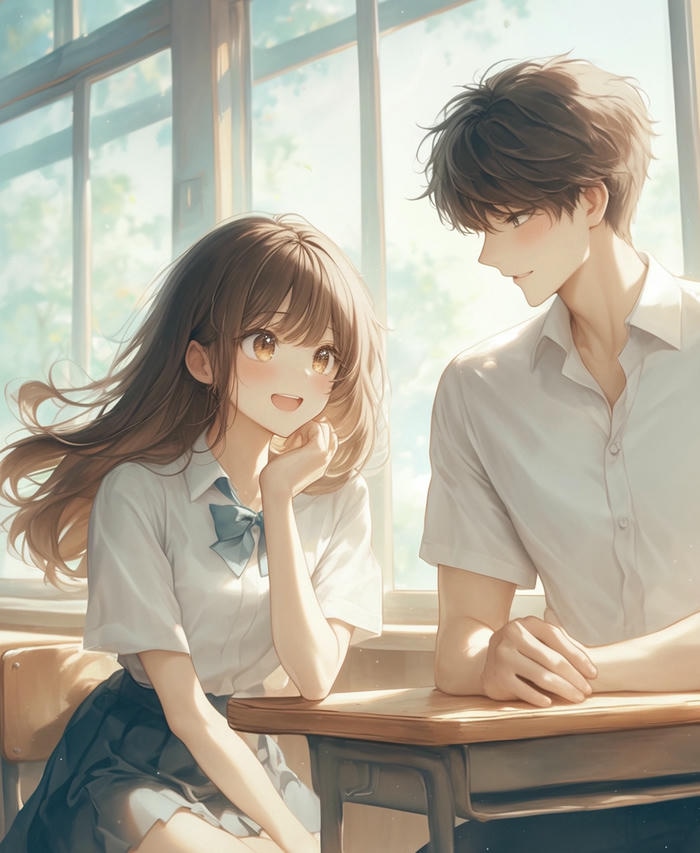 ảnh anime chill cửa sổ mở